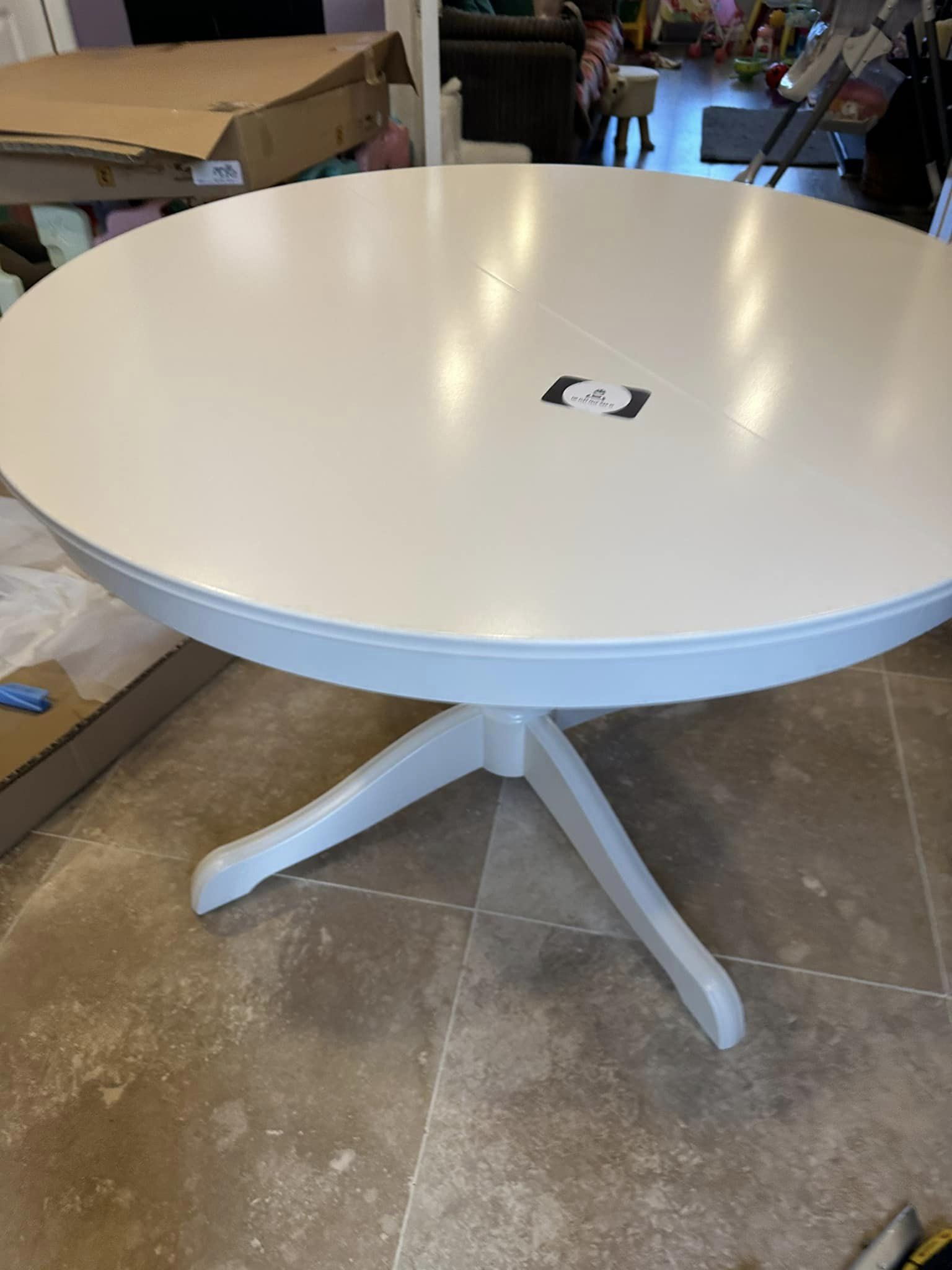 White round table